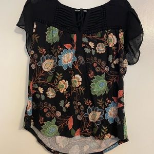 Petite Large Floral Blouse
